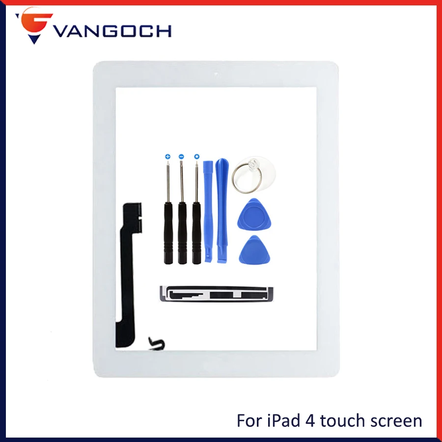 Original Quality Touch Screen For iPad 2 3 4 5 air Digitizer Front Display Glass Assembly Replacement With Home Button Adhesive