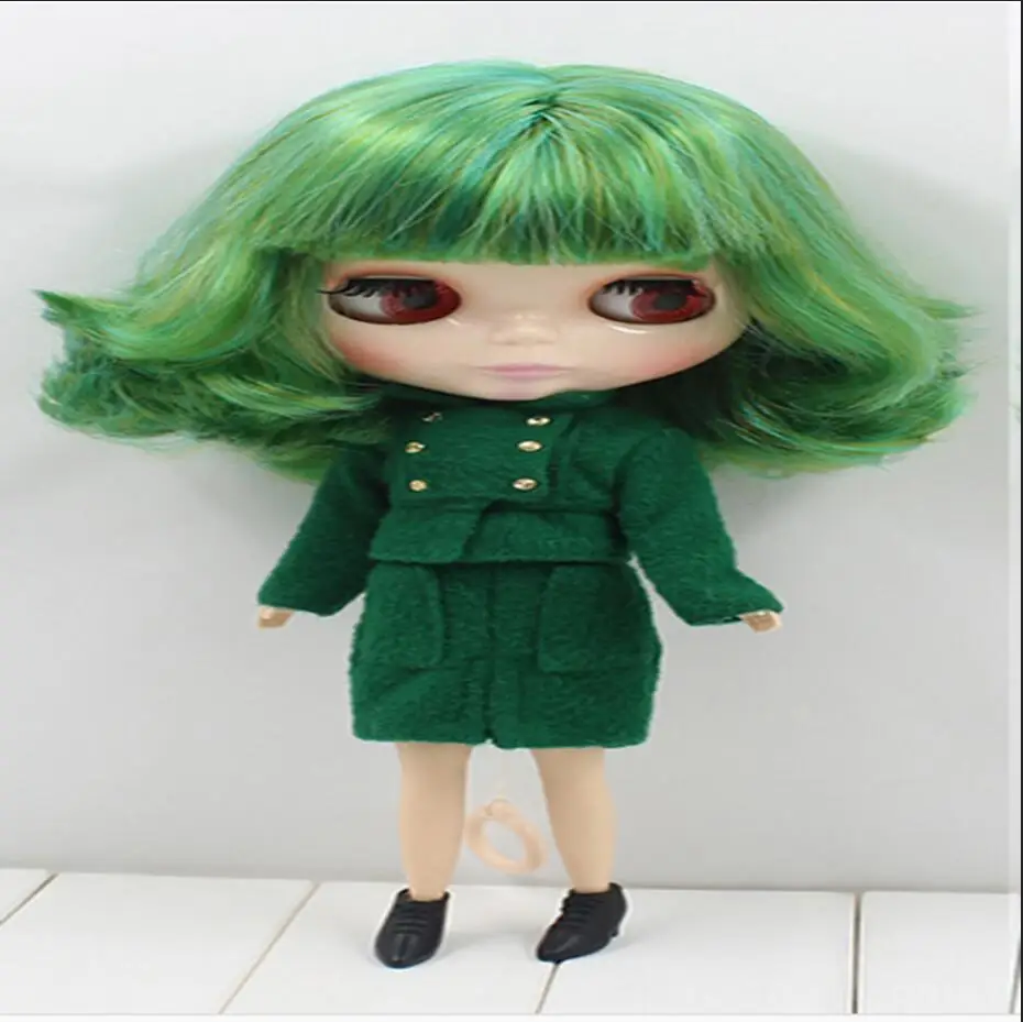 

[wamami] For 12" Blyth Doll Doll Green Plaid Dress/Clothes