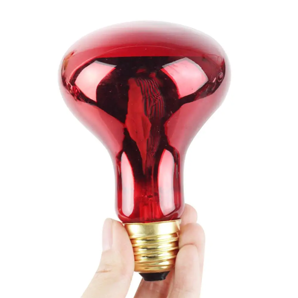 R80 100 Вт электрическая лампа с красным лампа для обогрева инфракрасная лампа Spot Basking лампы рептилий прожекторная лампа сохранения животных тепло 220-240 V