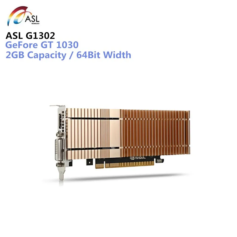 

ASL G1302 Graphics Card Used 4090 x 2160 2GB 64bit GDDR5 HDMI / DVI 384 CUDR Core Fan External Graphics Card for Laptops