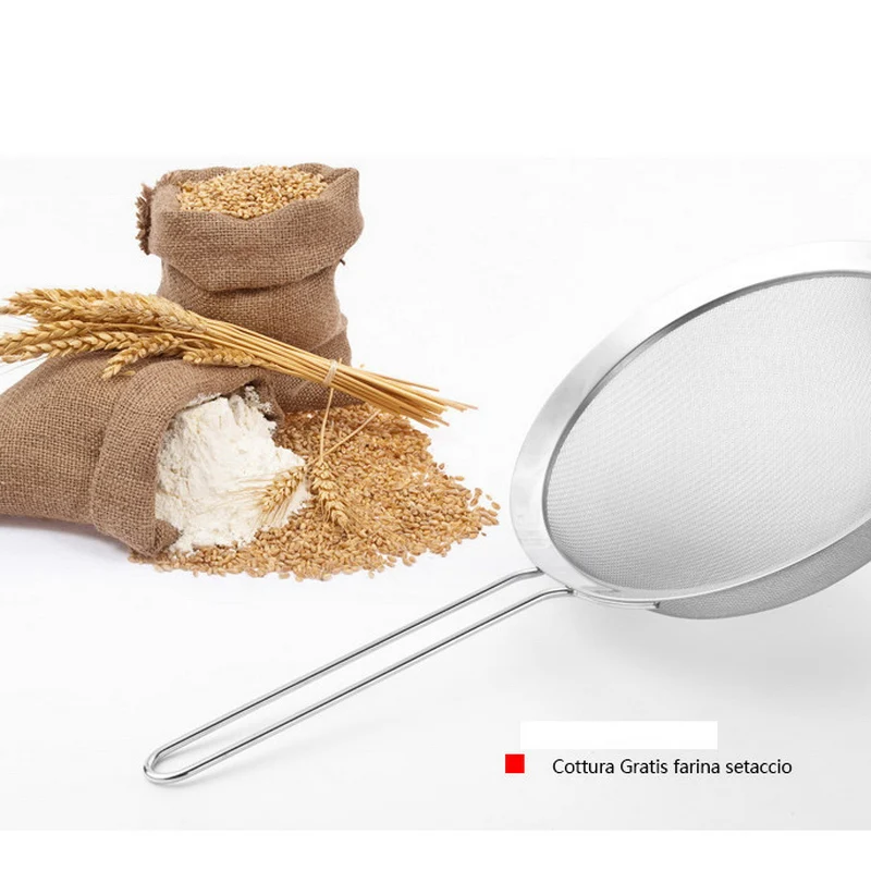 Fine Mesh Stainless Steel Strainers Screen Mesh Oil Strainer Flour Sieve Baking Toolsin Sifters