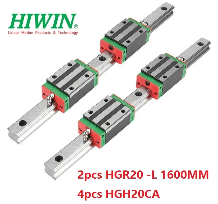 

2 шт. Hiwin rail HGR20 - L 1600 мм + 4 шт. узких блока HGH20CA для ЧПУ