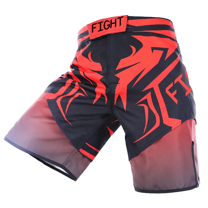 Red Шорты для боев без правил клетка бой одежда Grappling Муай Тай Kick Боксерский Поединок брюки - Цвет: Red
