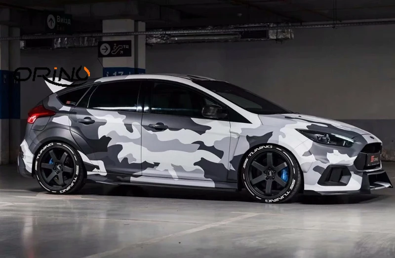 Black White Camouflage Vinyl Film Wrap-2