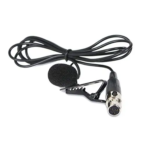 

Professional Microphone Lapel Mini XLR 3 Pin TA3F Tie Clip On Lavaliere Microphone Lapel Mic for PC Wireless BodyPack Transmitt