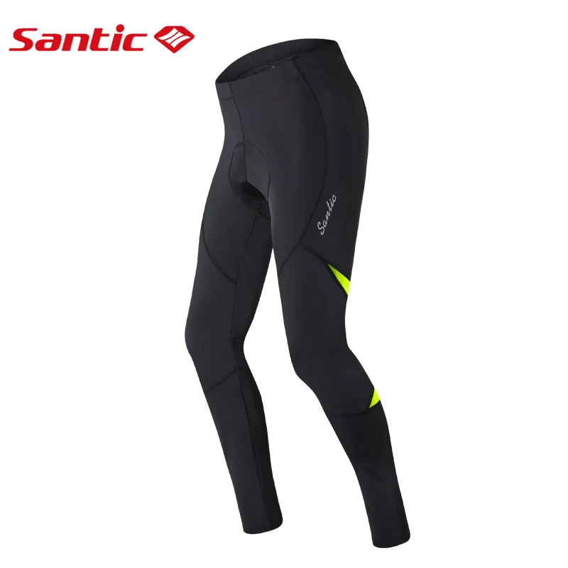 Santic мужские велосипедные длинные штаны с подкладкой, зимние 4D подушечки, светоотражающие тепловые штаны, сохраняющие тепло, велосипедные штаны WM8C04107 - Цвет: WM8C04107V