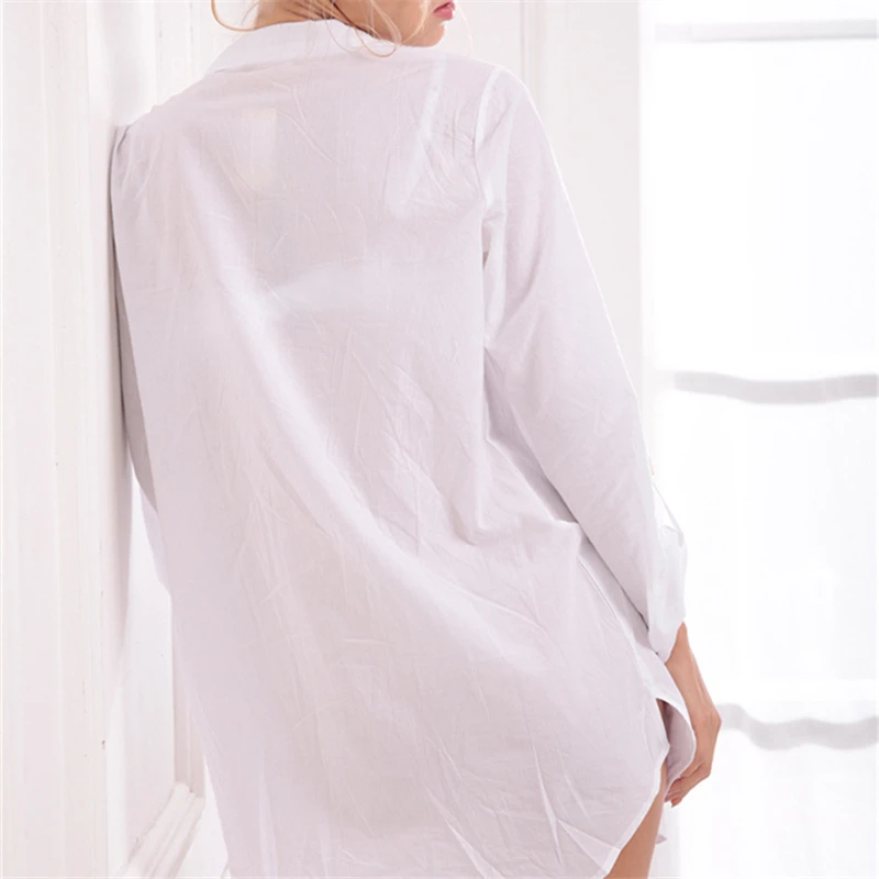 Новое поступление одноцветные ночные рубашки хлопковое домашнее платье ночное