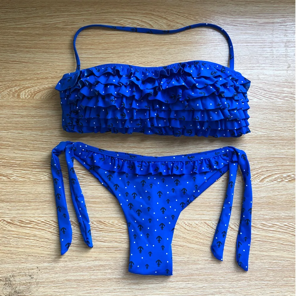 AUYLVY Biquini 2019 Ruffled Swimsuit women Ruffled Bandage Split Halter Shower SwimwearSet BeachwearPrint Ruffle Bikini Push Up AUYLVY Biquini 2019 Ruffled Swimsuit women Ruffled Bandage Split Halter Shower SwimwearSet BeachwearPrint Ruffle Bikini Push Up