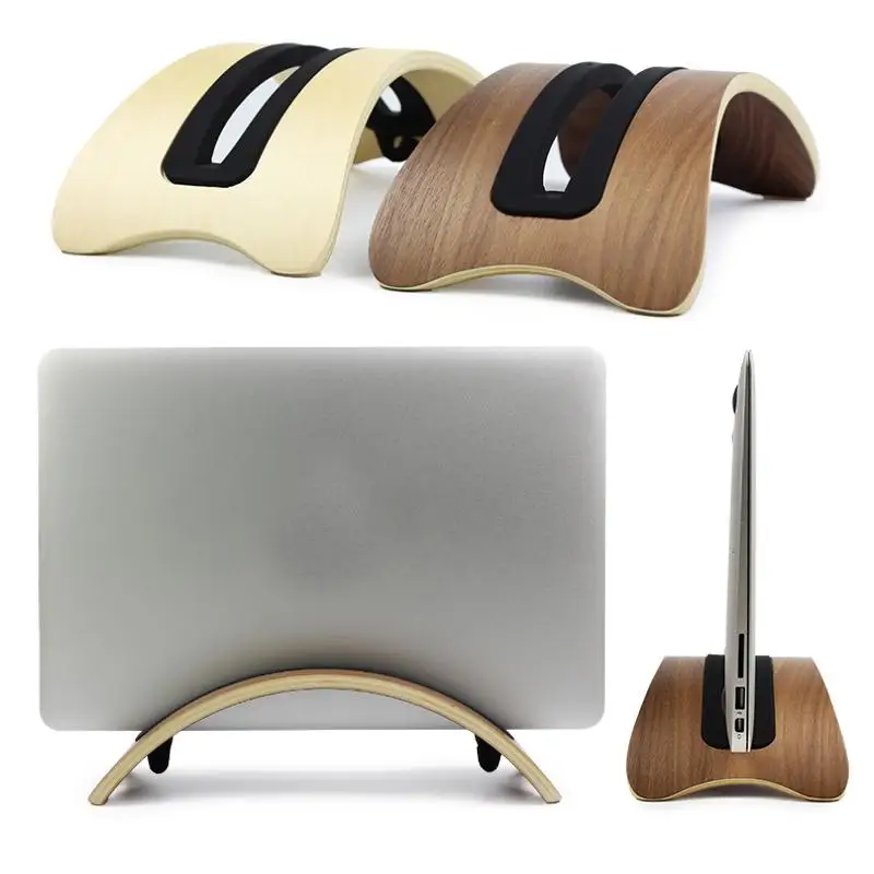 Gasky خشبية حامل حامل الخشب حوض قاعدة مكتب موقف دعم عرض الرف ل macbook air/برو دائم العالمي مكتب