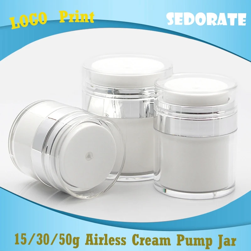 Sedorate 10 шт./лот высокое качество роскошные банки для крема 15 г 30 50 безвоздушные сывороточного насоса