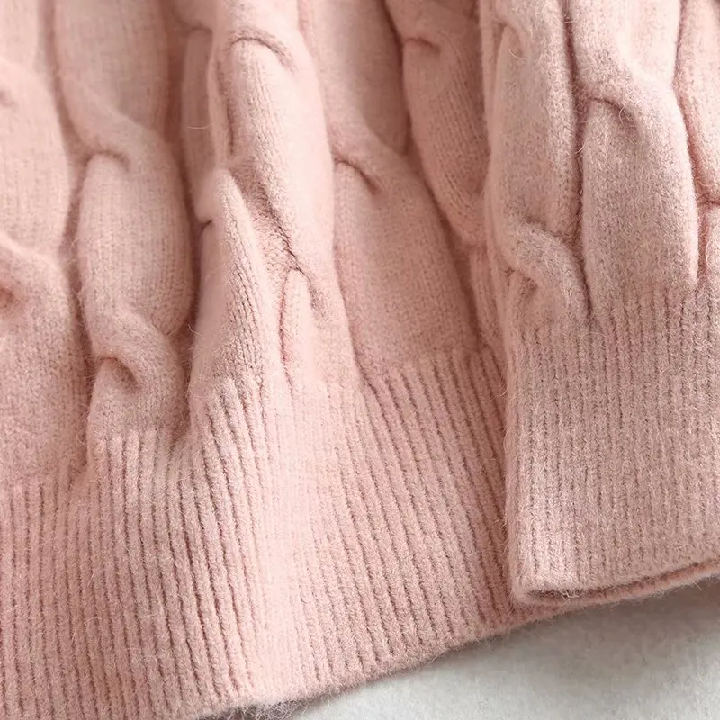 TMODA 2019 осень-зима Для женщин Хлопковые вязаные свитеры пуловеры Свободные Повседневное одноцветное Цвет О-образным вырезом вязаный