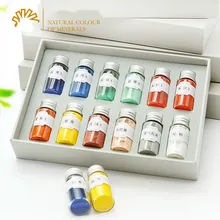 Минеральные красители 12 цветов китайский пигменты танка картина маслом темпера товары для рукоделия