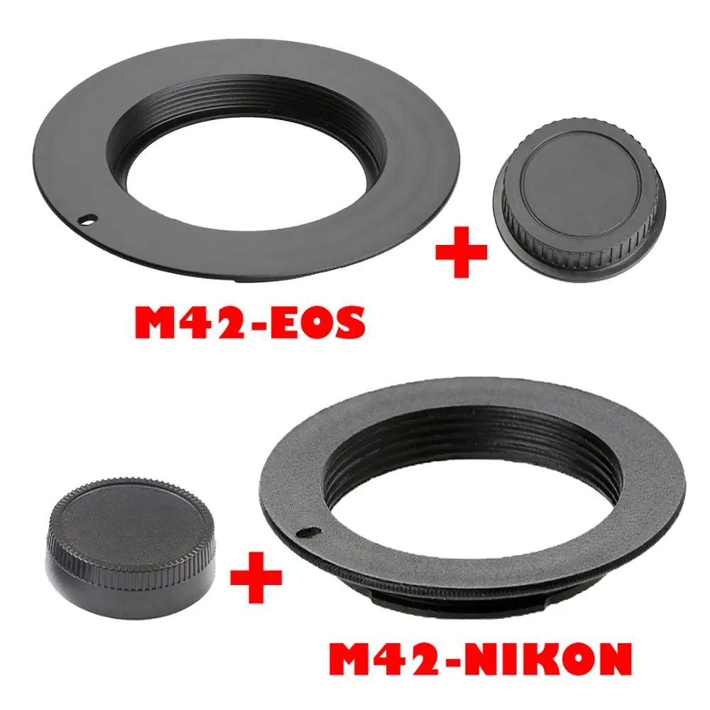 Адаптер объектива M42 для камеры Nikon AI/Canon EF/EOS с задней крышкой|Адаптеры объектива| |