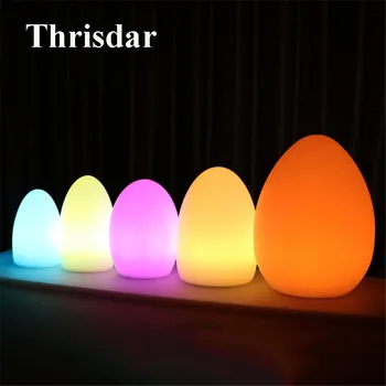 

Thrisdar 16 Color Egg Shaped LED Night Light light IP65 Anti-fall Outdoor Landscape Garden Restaurant Hotel KTV Bar Table Light