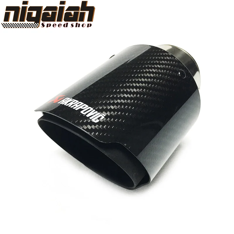 Akrapovic универсальный автомобиль для укладки выхлопные трубы Глянцевая углеродного волокна глушитель кончик хвоста конец