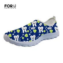 FORUDESIGNS Casual Shoes Flats Summer Women' 3D Cute Dentist Prints Sneakers Women Fashion Mesh Loafers Slip-on Shoes For Girls FORUDESIGNS Casual Shoes Flats Summer Women' 3D Cute Dentist Prints Sneakers Women Fashion Mesh Loafers Slip-on Shoes For Girls