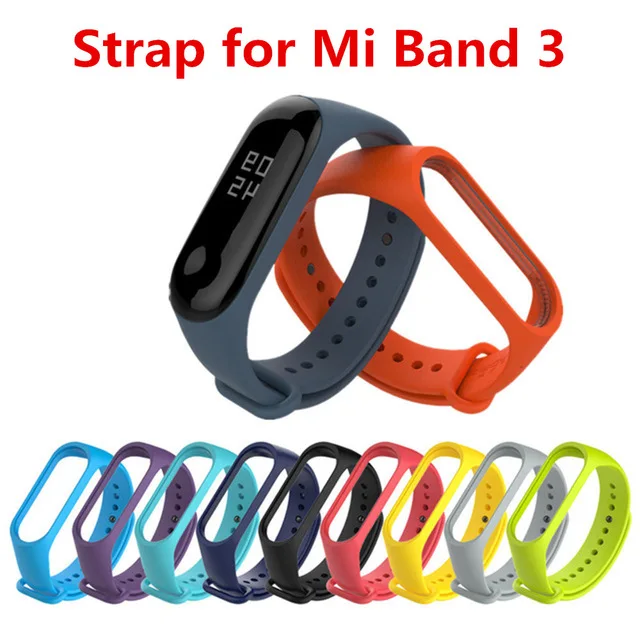 

LYKL 2018 New Mi Band 3 Wristband Accessories Pulseira Silicone Wrist Strap Replacement Wristband Band for Xiaomi Band 3 Straps