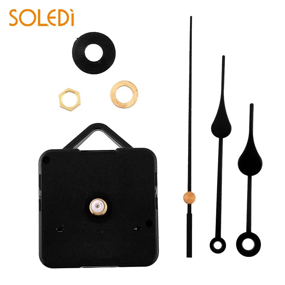 

Quiet Vintage Retro Classic Quartz Clock Movement Black Hands Parts Set DIY