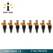 

8Pcs Fuel Injector Nozzle OEM:0280150943 For Ford 4.6 5.0 5.4 5.8 good quality 0280150556 0280150939 0280150909 F1ZE-C2A E6TE-A2