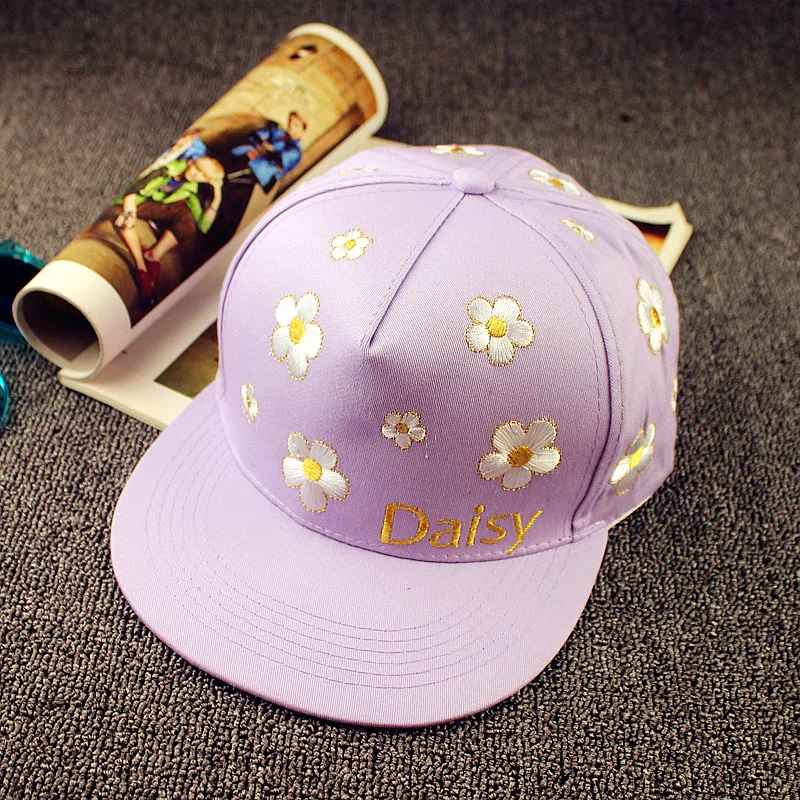 CDF Лето Snapback поп в стиле хип-хоп бейсболка с вышивкой цветок ромашка солнце шляпа для папы для Для женщин уличная Gorras