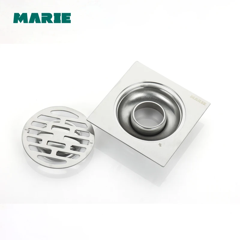 Floor Drain 201 Square Shower Drainer  Square Floor Waste Grates Bathroom Drains Drain Strainers