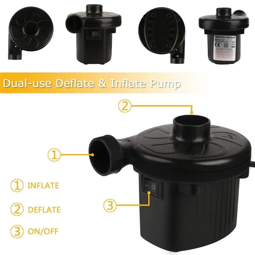 

New UK plug Electric Air Pump Two-way Air Pump 220V Portable Air Mattress Pump Universal Electric Pumps