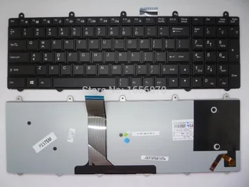 

100%New Original US Laptop Keyboard for Clevo P150EM P170EM BLACK with backlit Free shipping