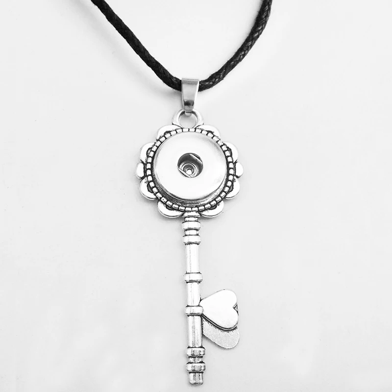 Крест луна цветок дерево Винтаж 18 мм ожерелье с кнопкой DIY Ювелирные изделия NC09 - Окраска металла: T