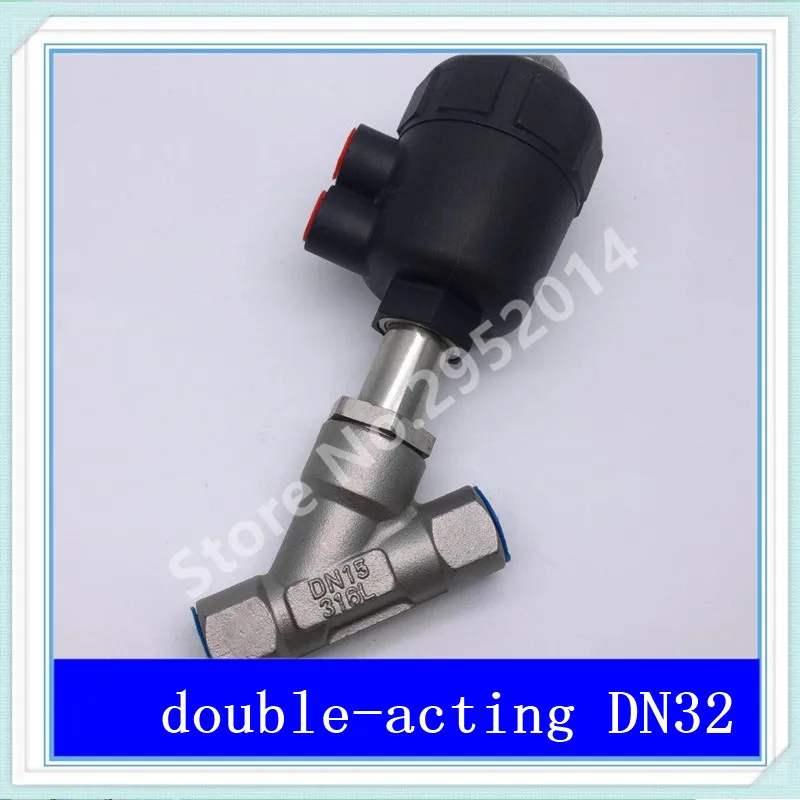 

DN32 304 stainless steel pneumatic Angle seat valve with high temperature steam Y type Angle seat valve 2 DN-32 Little head