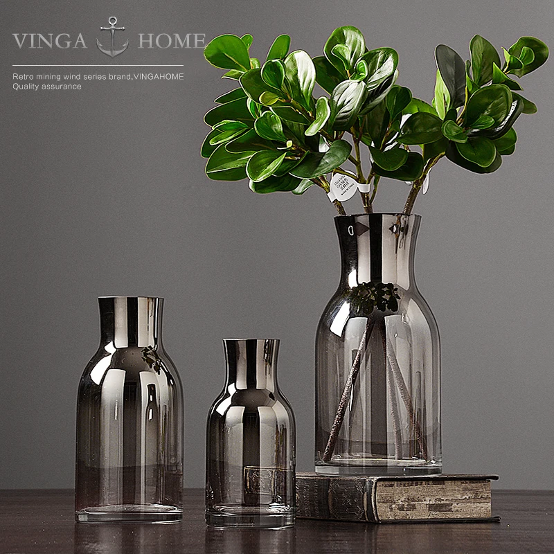 Modern vase glass home decoration ornaments living room creative
