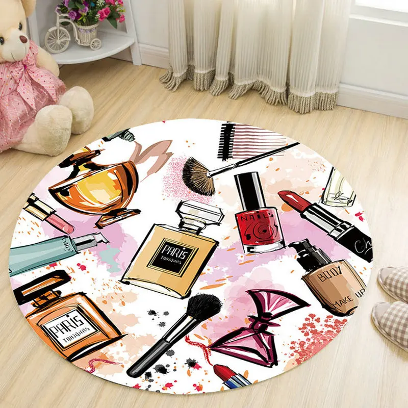 Creative Pattern Girl Printed Soft Carpets Anti-slip Rugs Computer Chair Mat Floor Mat for Home Kids Room Round Carpet Creative Pattern Girl Printed Soft Carpets Anti-slip Rugs Computer Chair Mat Floor Mat for Home Kids Room Round Carpet