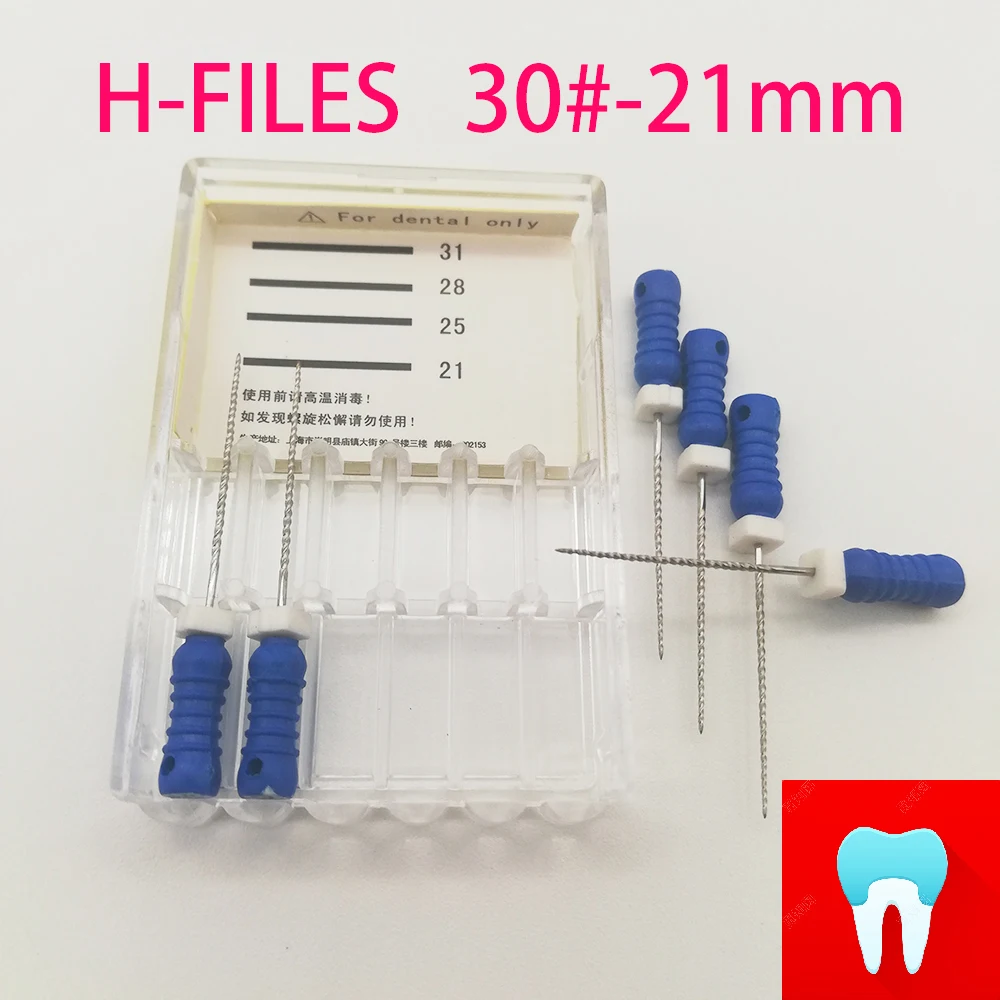 

6pcs 30#-21mm Dental Protaper Files Root Canal Dentist Materials Dentistry Instruments Hand Use Stainless Steel H Files
