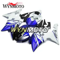 Полный комплект обтекателей для Yamaha R6 2008-2016 08-16 лет впрыска ABS пластмасс Кузов Мотоцикл белого и синего цвета черный корпусов кадров