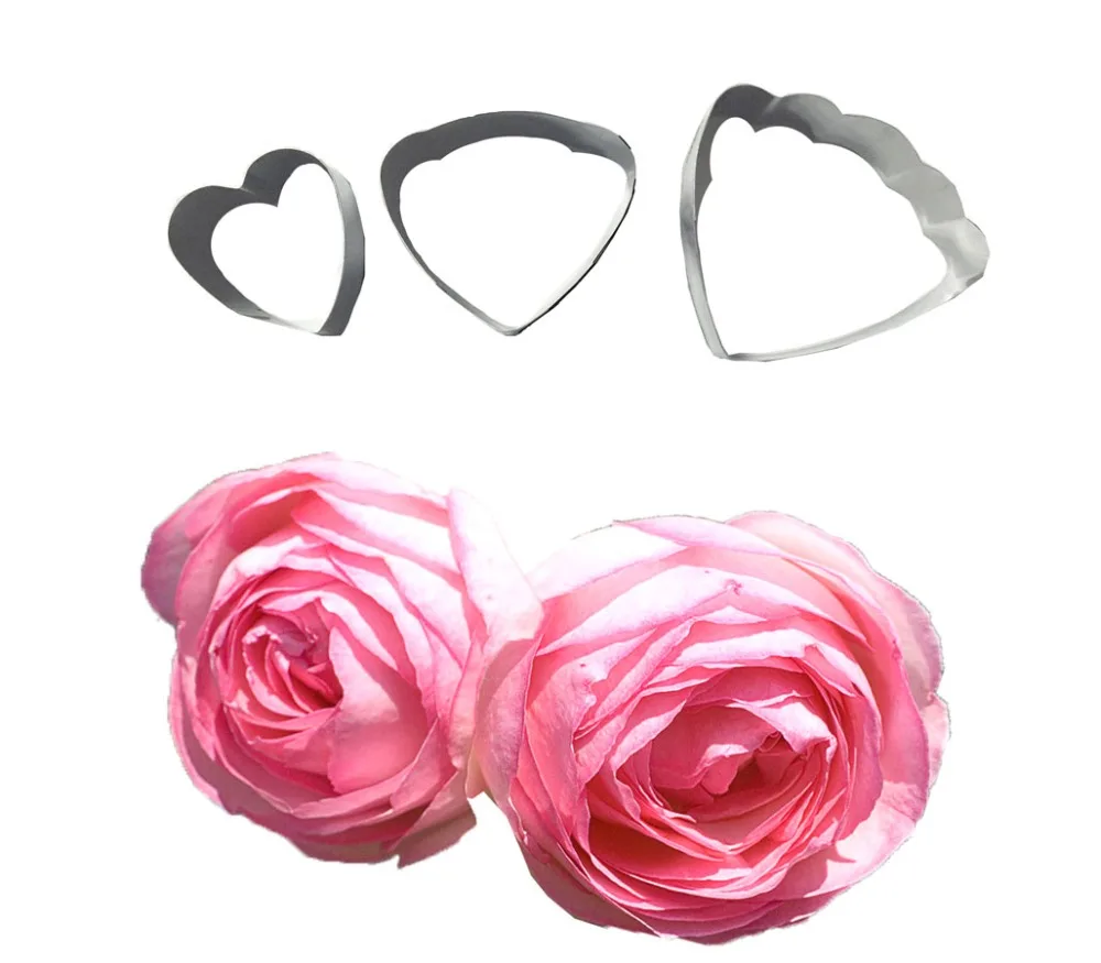 

3PCS Ranunculus Shape Stainless steel Cookie Cutter , Fondant Cake Decorating, Fruit Tools Kitchenware F023