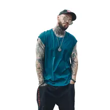 Мужские майки для серфинга, скейтборда,, брендовая рубашка без рукавов, хлопковый с принтом животного, Мужская Уличная футболка, одноцветная, большой размер 7XL