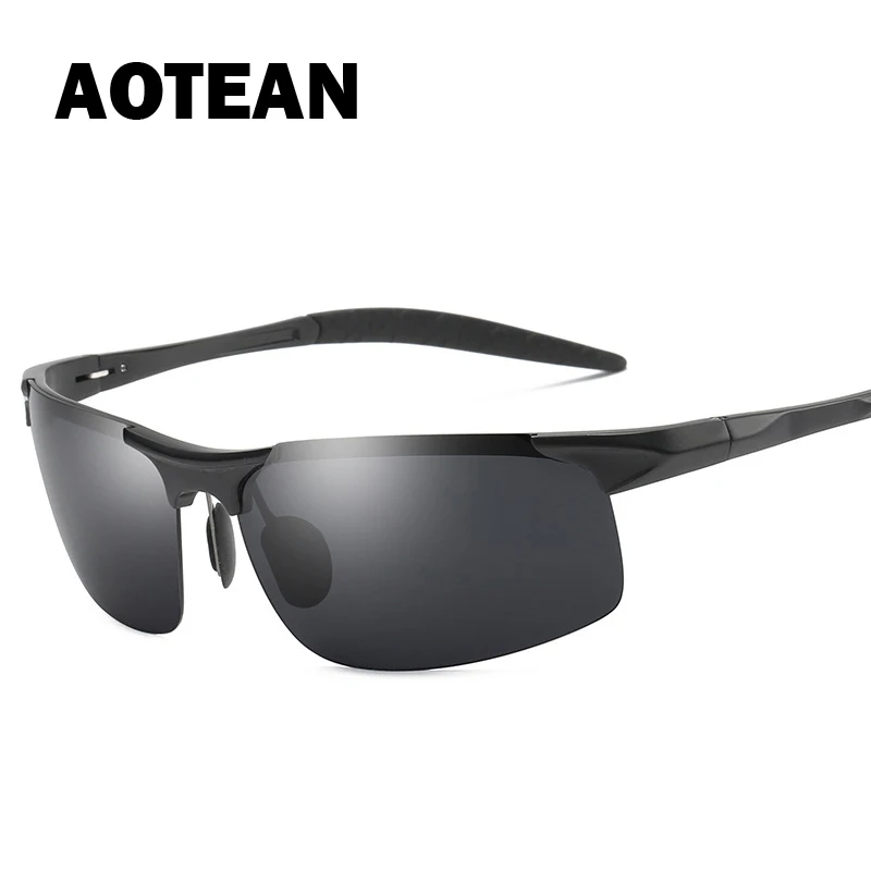 AOTEAN новый дизайн Алюминий поляризованных солнцезащитных очков Для мужчин Путешествия UV400 вождения солнцезащитные очки Классический