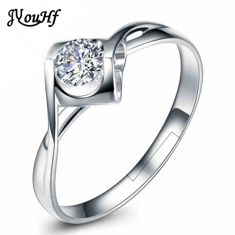 

JYouHF Silver Color Heart Finger Rings for Women Super Shiny Crystal AAA Cubic Zirconia Anniversary Engagement Rings Jewelry