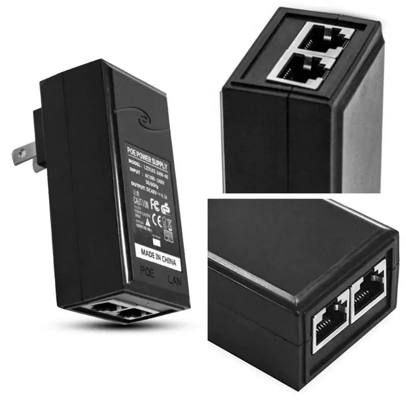 VODOOL 48 В 0.5A 24 Вт POE инжектор питания POE Ethernet сетевой адаптер настенный штекер видеонаблюдения CCTV безопасности IP блок питания для камеры