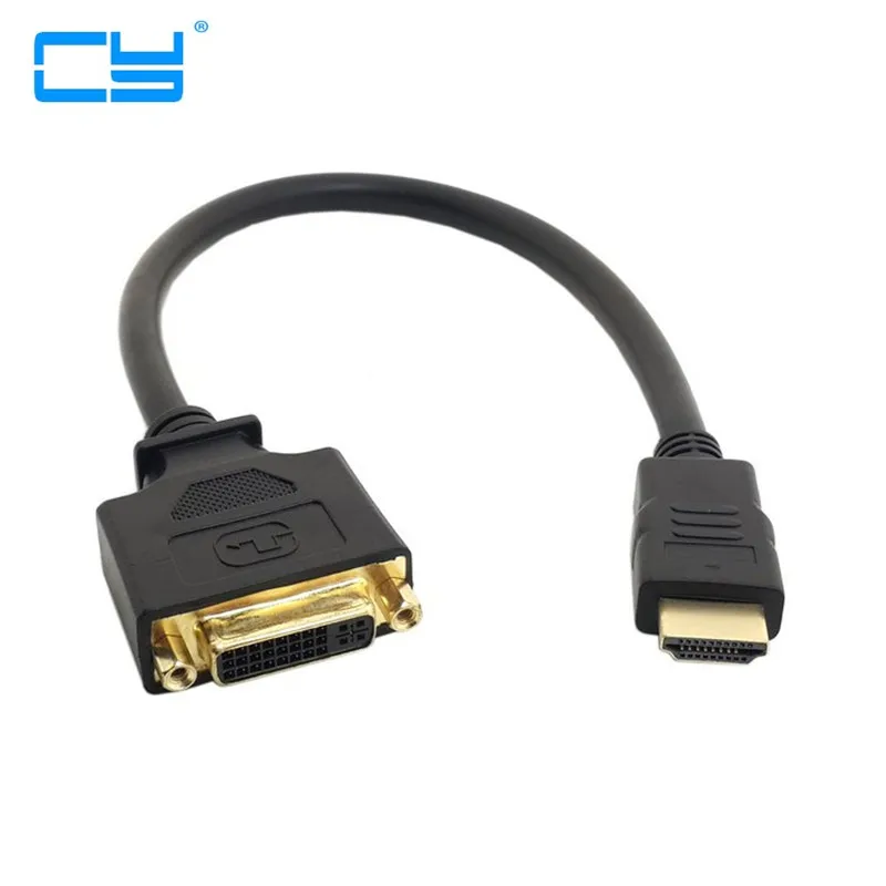 DVI Femea для HDMI маховика адаптер кабеля ПК портативный HDTV 20 см|cabo pc|adaptador dviadaptador dvi para