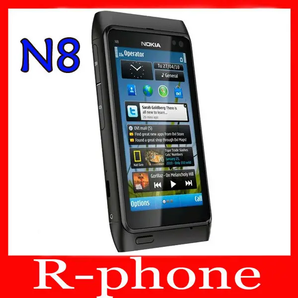 Разблокированный оригинальный мобильный телефон Nokia N8 3G Wi Fi GPS 12 МП сенсорный