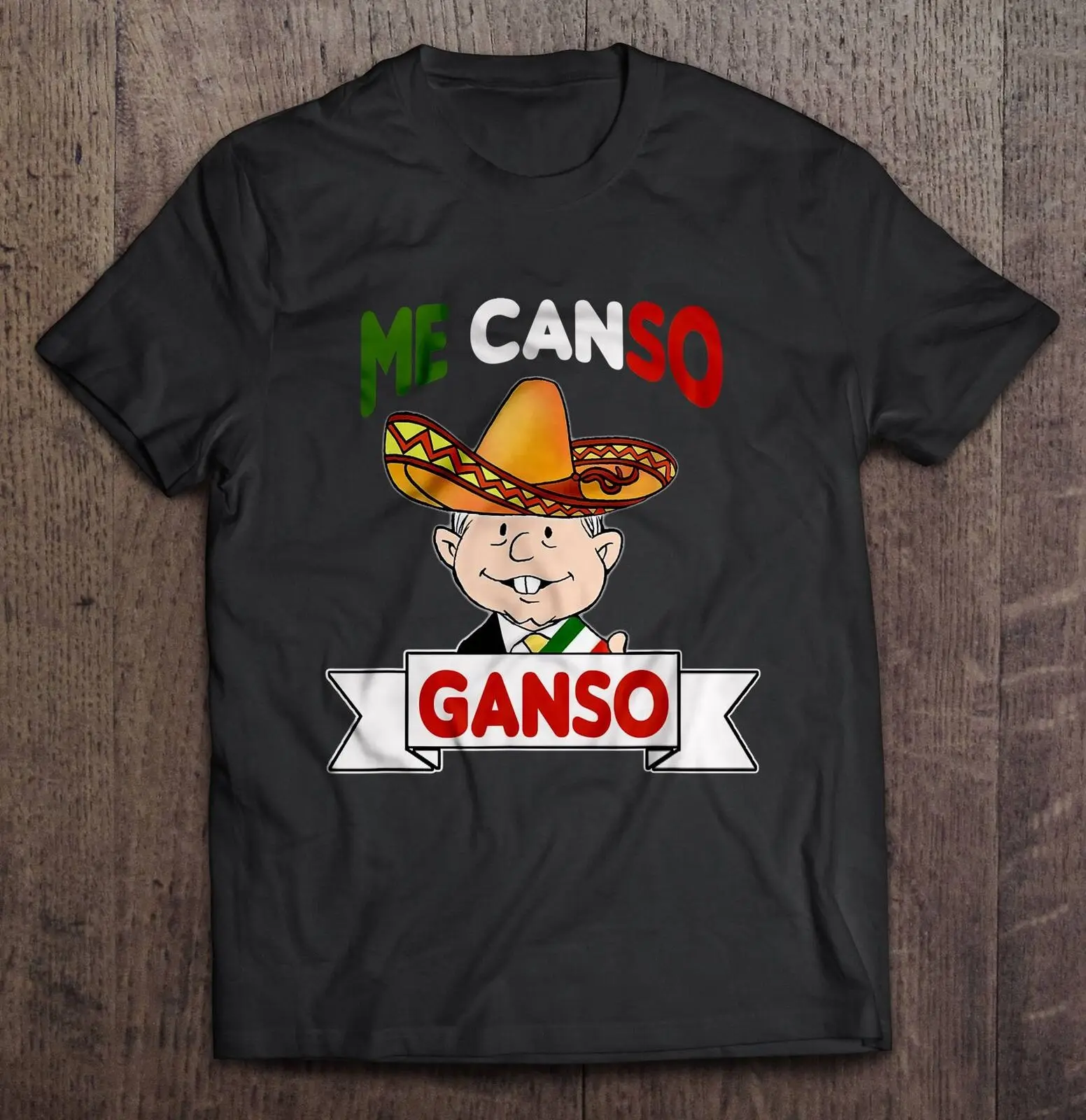 Me Canso Ganso AMLO Мексиканский Чиби Милая Черная футболка S 3XL мультяшная для мужчин