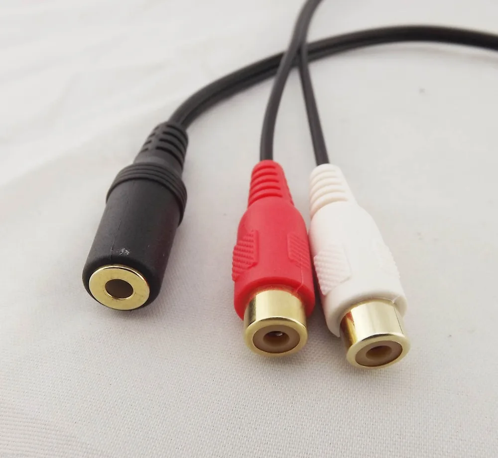 2 шт. аудио адаптер с разъемом мама 3 5 мм 25 см|adapter cable|cable adapterstereo splitter audio |