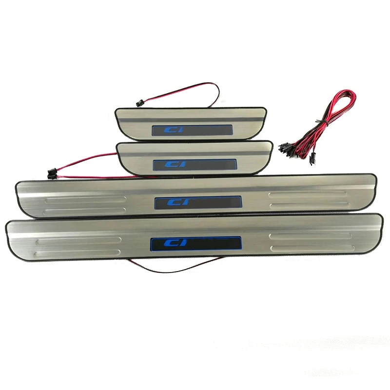 

For Honda Civic 2016-2018 2019 Stainless Door Sill Scuff Plate Trim Welcome Pedal Protector Pedal Step Cover Car Accessories