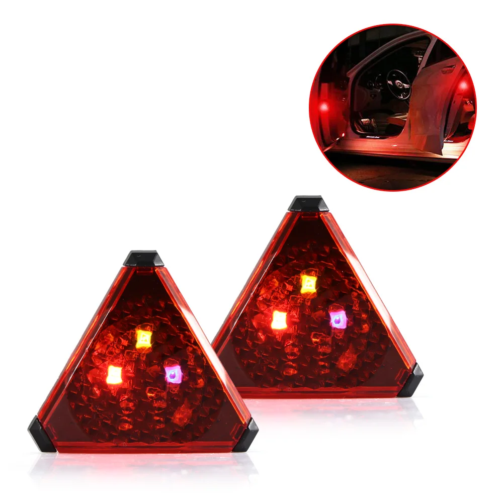Buy 1 Pair Door Warning Light Anti Collision Car RGB