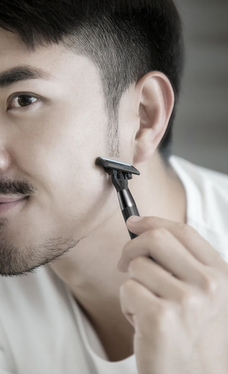 Original xiaomi mijia Men Razor 8 in 1 set German importing Shaving head lemon Shaving bubbles with Magnetic Replace the Clip