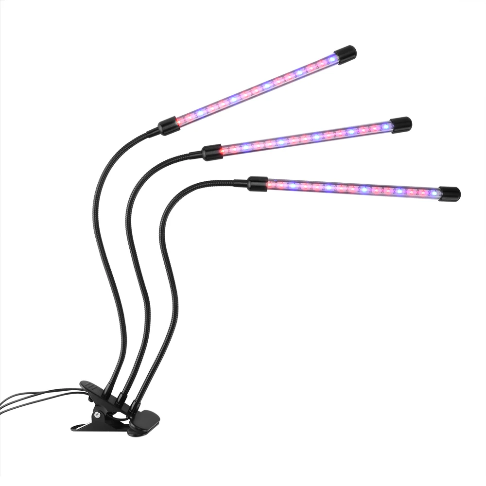 3/6/12H Timer Plant Grow Light 3 Switch Modes Plant Grow Lights Red/Blue Spectrum Dimmable Plant Grow Lamp Grow Light