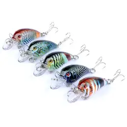 5 шт./лот 4,5 см 4,2 г Crankbait искусственный рыбалка Тонущий Бас Крючки рыболовные приманки, наживки Pesca снасти Жесткий приманки для моря