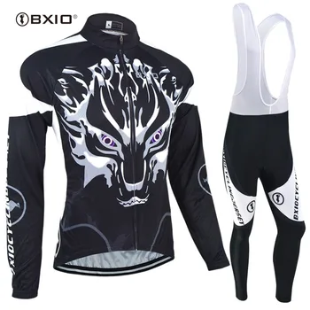 

BXIO Winter Thermal Fleece Cycling Jersey Sets/Jacket/Skinsuit Long Sleeve Clothing Bike Bicycle Wear Fabric Ciclismo 005
