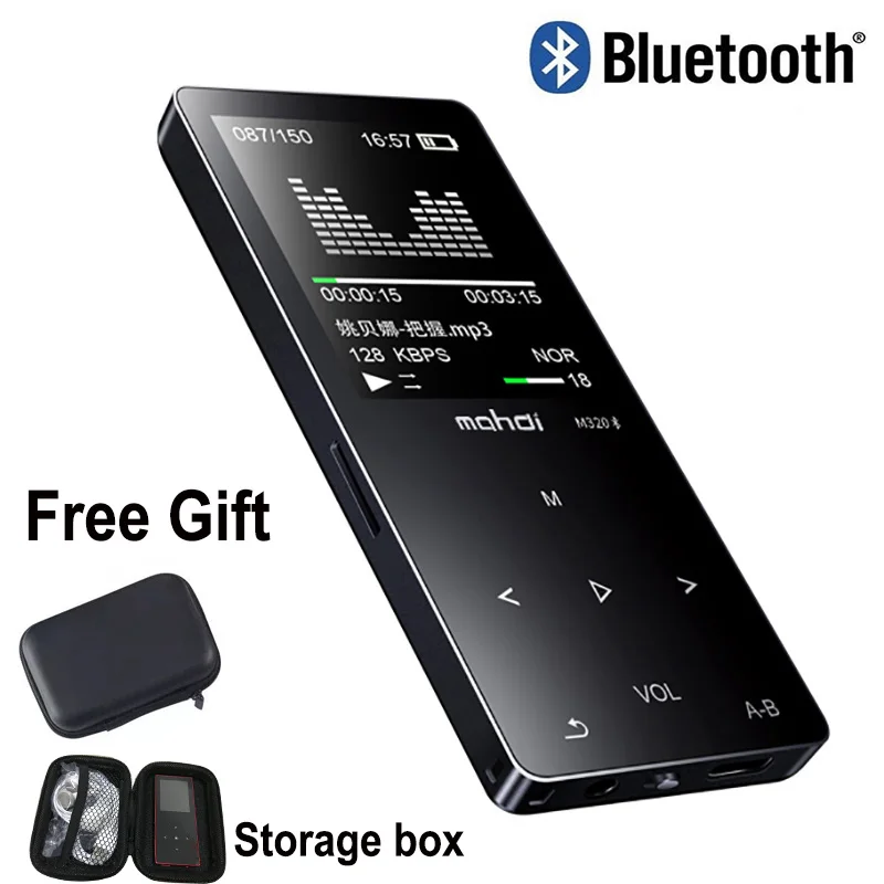 Новый металлический Bluetooth спортивный MP4 плеер портативный аудио со встроенным