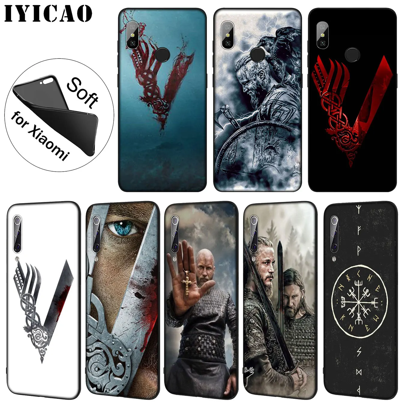 IYICAO Vikings Series lovely Soft Silicone Phone Case for Xiaomi Mi 10 9 9T CC9 CC9E 8 SE A3 Pro A1 A2 Lite 6 pocophone f1 |